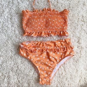 Brand New High Waisted Orange Cupshe Bikini Set